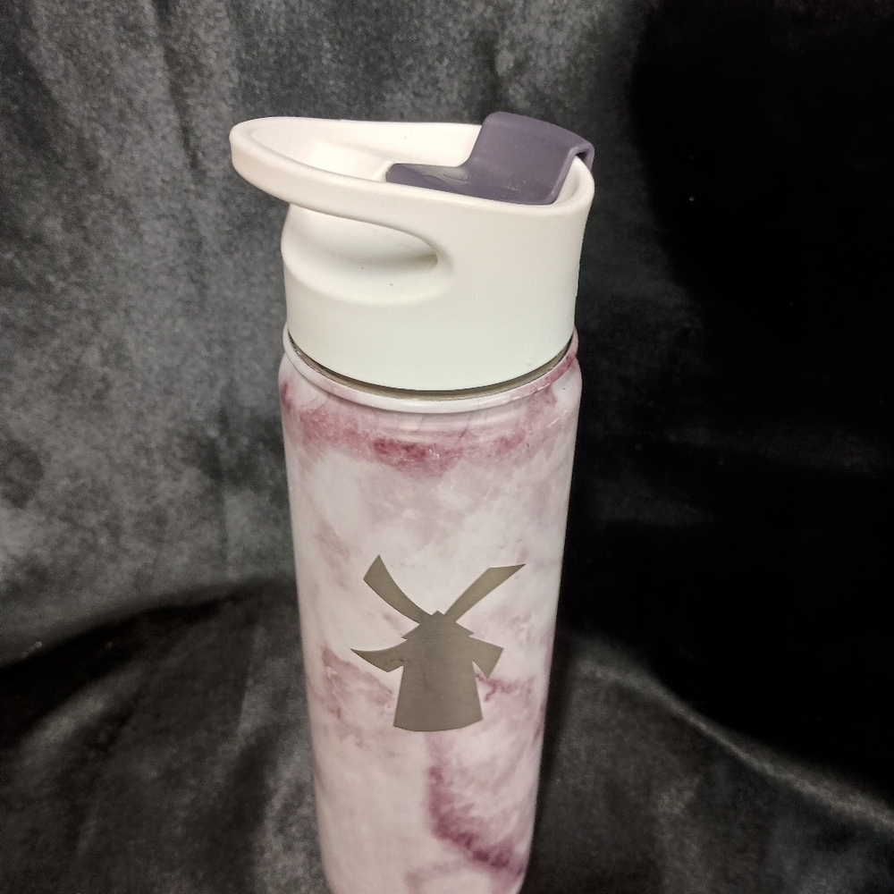 White and Purple Bath & Body Bottle with Windmill Design - Picture 10 of 16